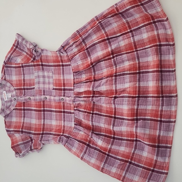 Cat And Jack Purple Plaid Dress Large 10 12 - Picture 1 of 7